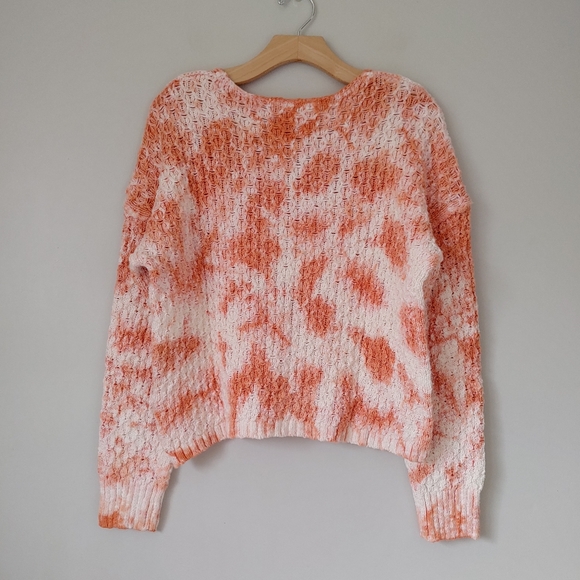 Anthropologie Pilcro Christian V-Neck Sweater Knit Size Medium Tie Dye - Picture 12 of 16